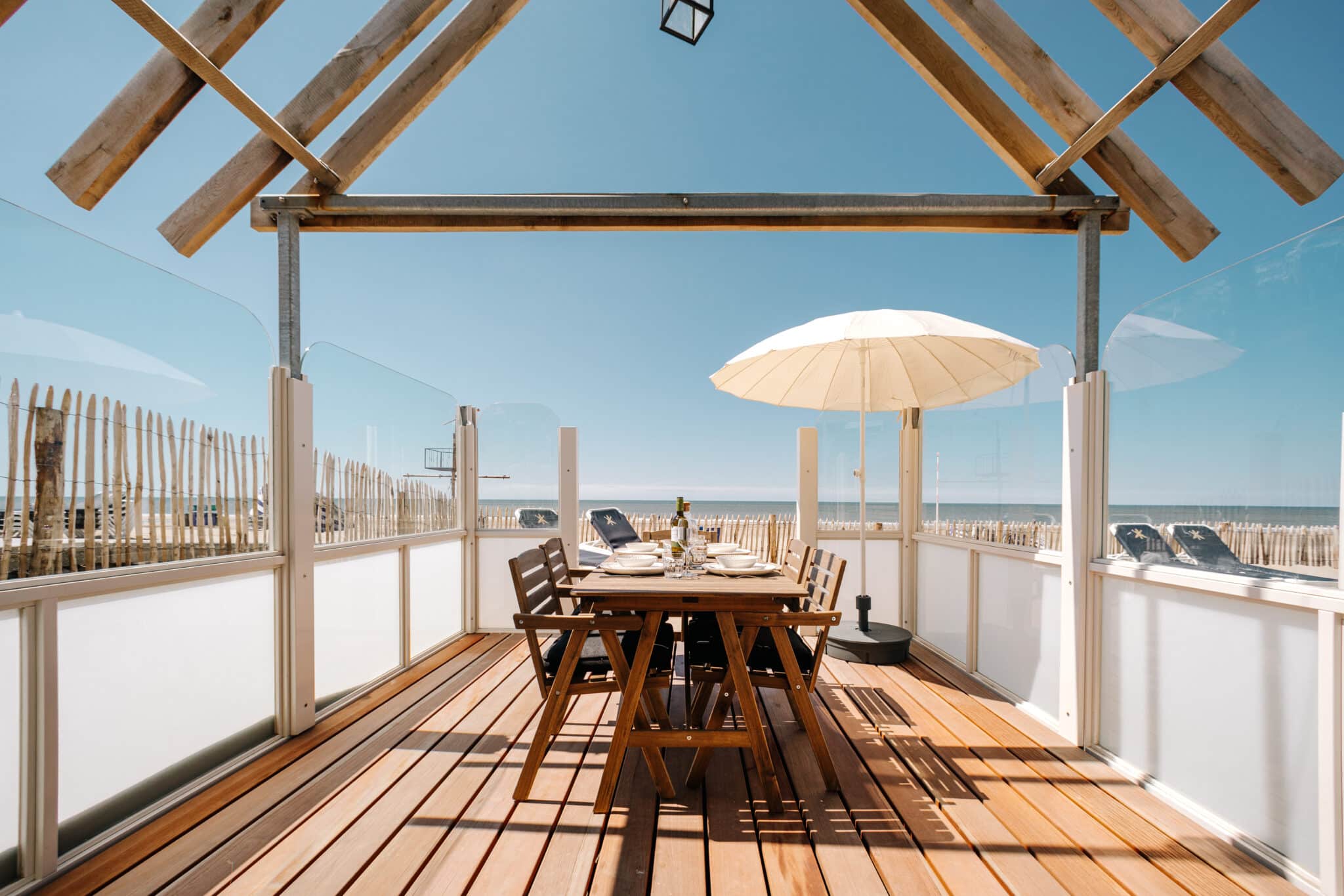 Beach houses at sea Zandvoort